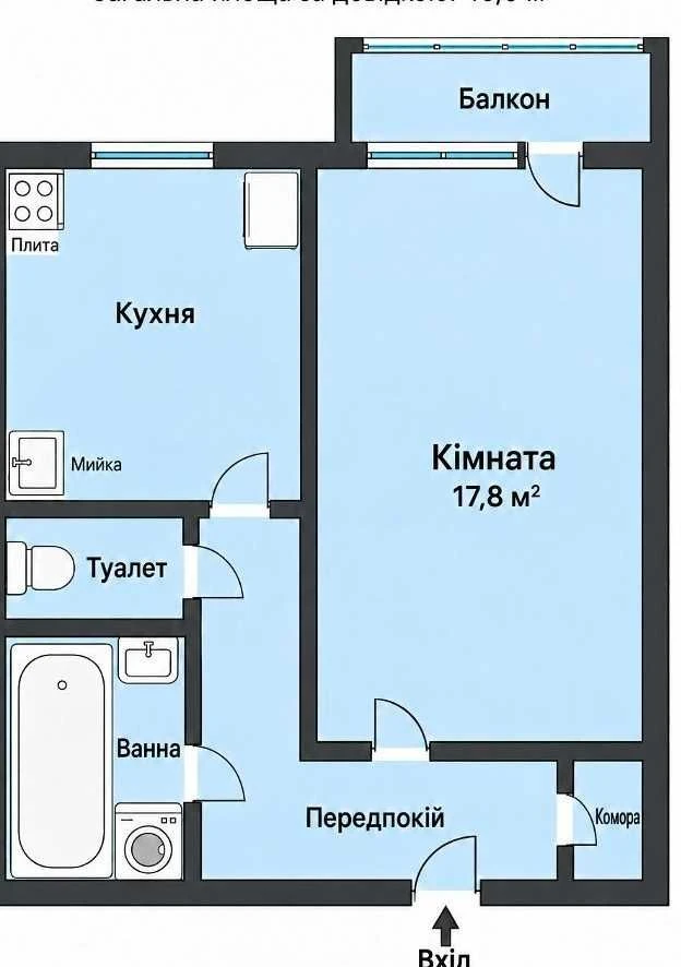 Продаж однокімнайної квартири в метро Академмістечко
