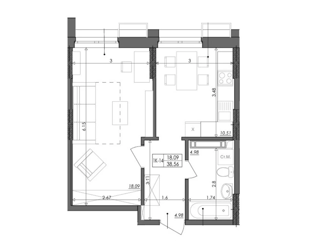 Sale Apartment Holosiivsky