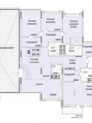 Sale of 5k apartment 234 sq. m on Andriy Verkhoglyada st. 15A •