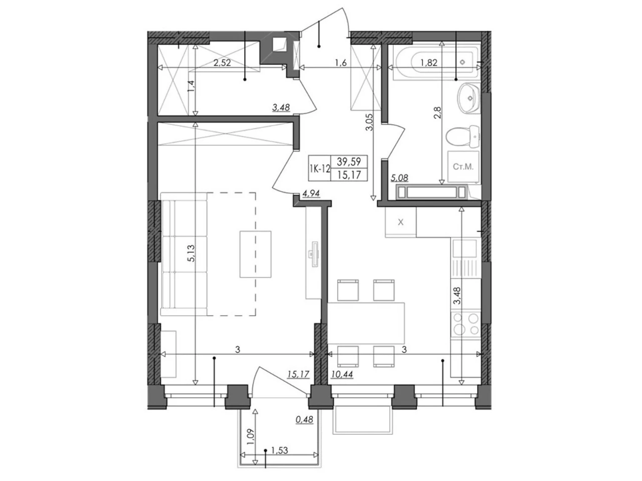 Sale Apartment, Holosiiv
