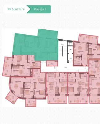 2 bedroom apartment in Шевchenkivsky district, Lviv “Soul Park” building