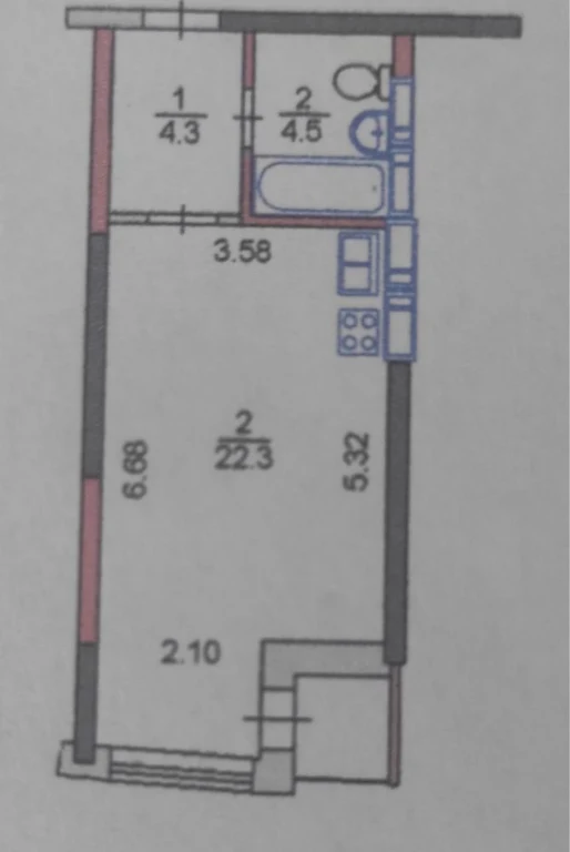 Apartment in ЖК Медовий