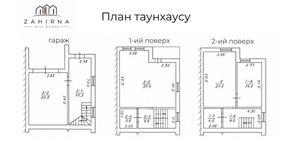 ПРОДАЖ таунхаусів  вул. Загірна (Шевченківський район Львова