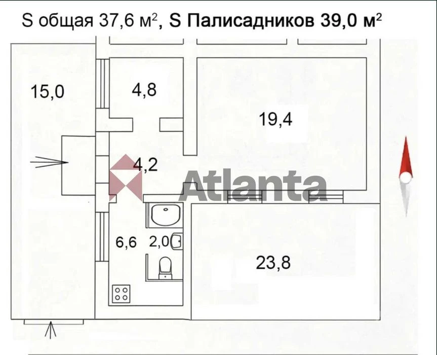2 комнатная квартира на смеле, ул. Платанова с собственным двором