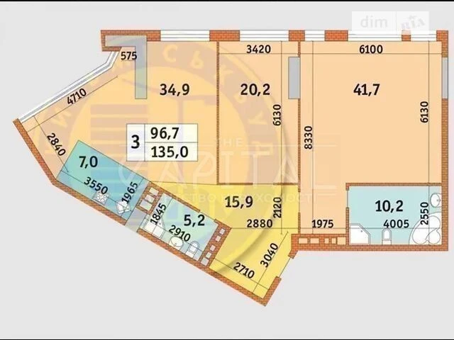 Sale of 3-room apartment 135 sq. m on Beresteyskyi Avenue 11 • ID