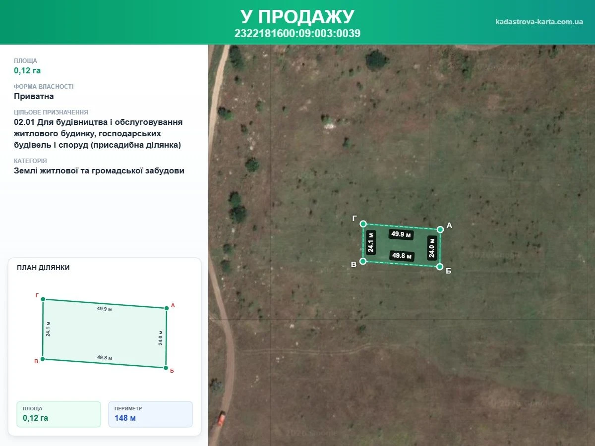 Продажа земельного участка в с. Владимирское