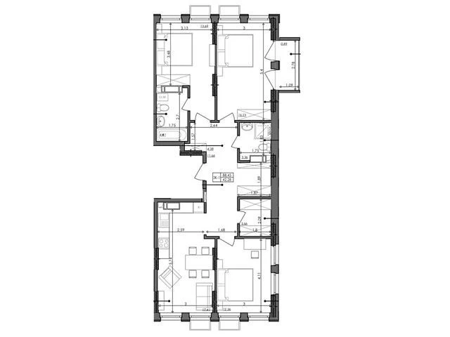 Продаж 3-кімнатної квартири 89,36 кв. м на Столичне, 1Б • ID 3502