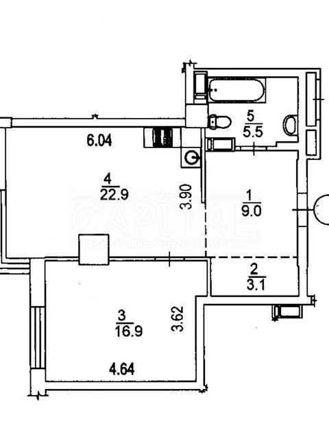 For sale 2-room apartment 57 sq. m. on Truskavetska Street 10 • ID 346