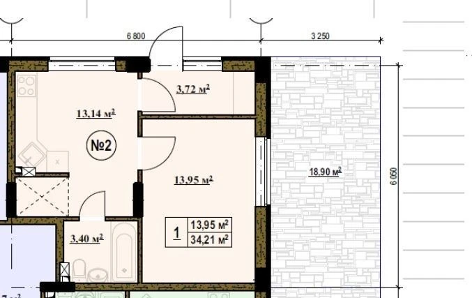Apartment with a plot, Dnipro district