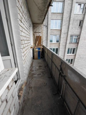 One-bedroom large apartment, brick building.