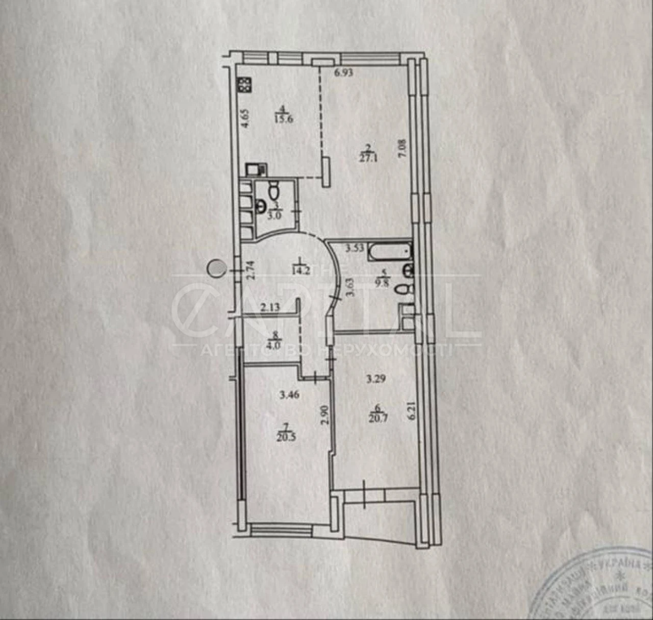 3-bedroom apartment 117 sq m in Pecersky, new building