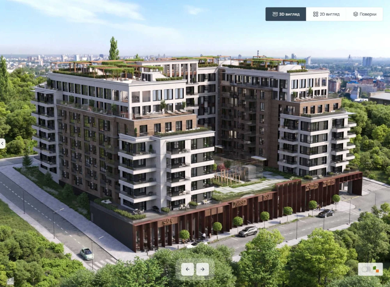 Sale of a view 2-bedroom apartment in a business class club house OLE