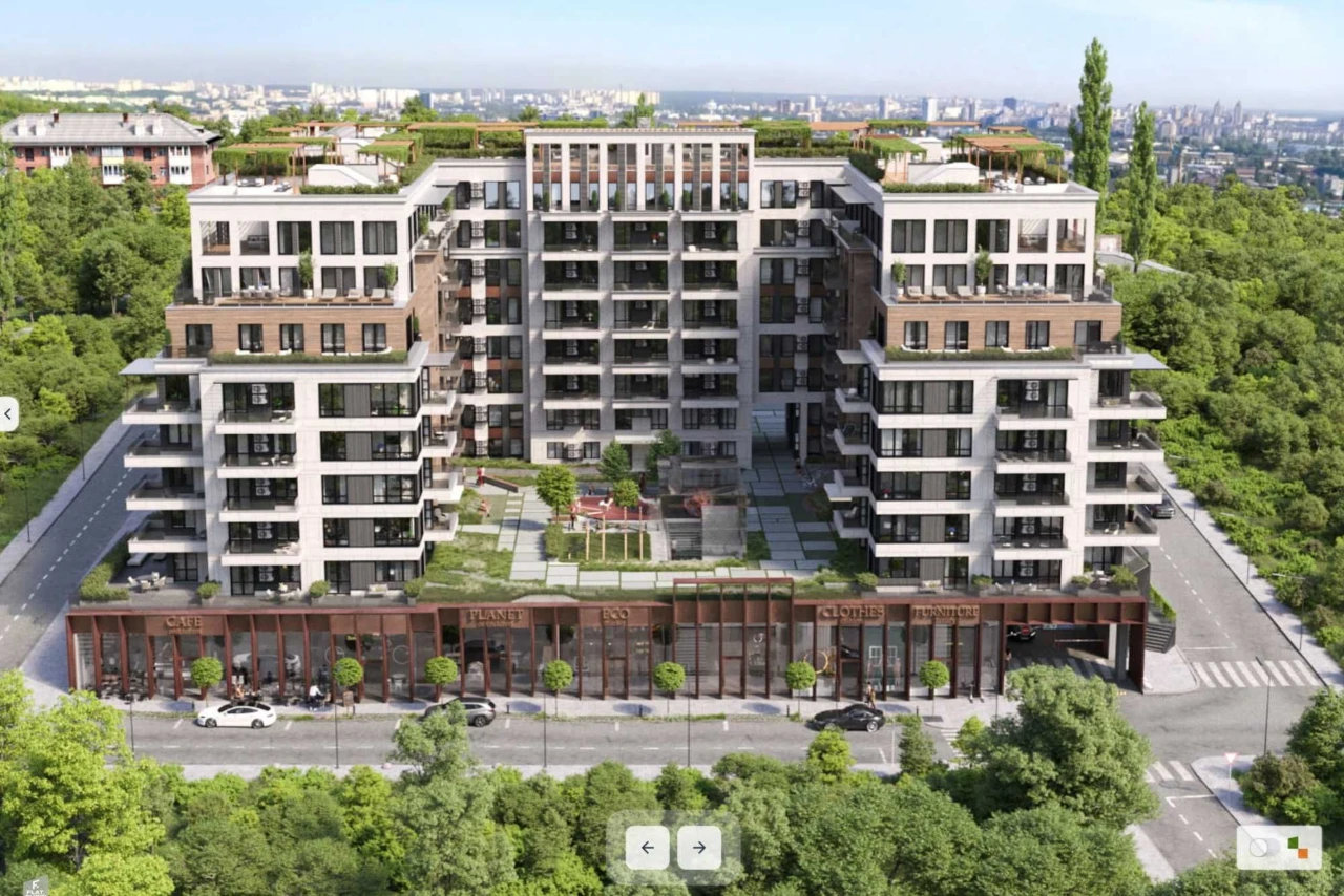 Sale of a view 2-bedroom apartment in a business class club house OLE