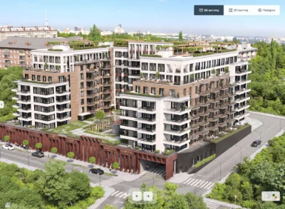 Sale of a view 2-bedroom apartment in a business class club house OLE