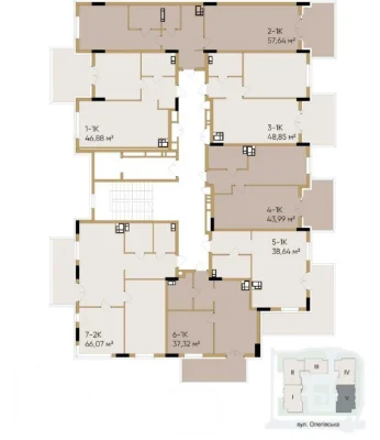 Sale of a view 2-bedroom apartment in a business class club house OLE
