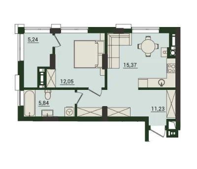 Sale of a 1-bedroom apartment 50 sq m from the developer, Striyiska Street