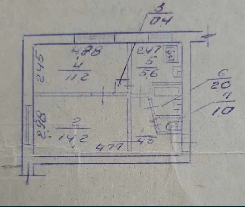 2-room apartment for sale with commercial documents