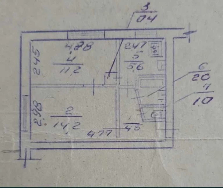 2-room apartment for sale with commercial documents