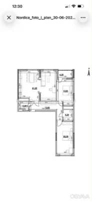 3-bedroom apartment, 102 sq.m.