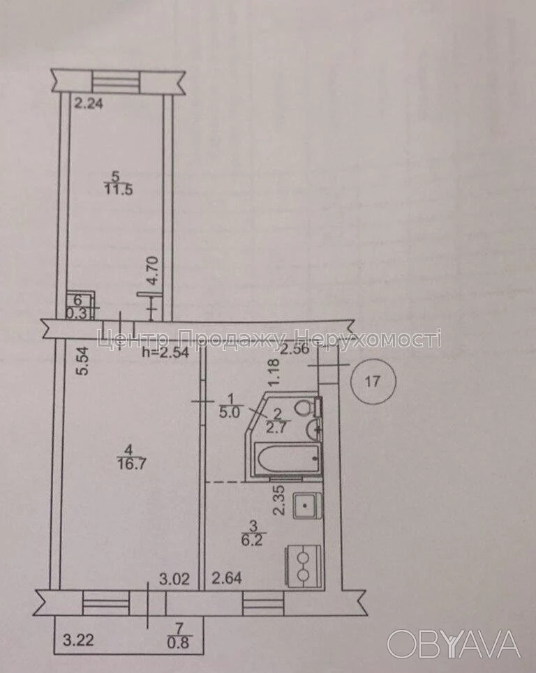 Квартира, 2 комнаты, 43.2 кв. м.