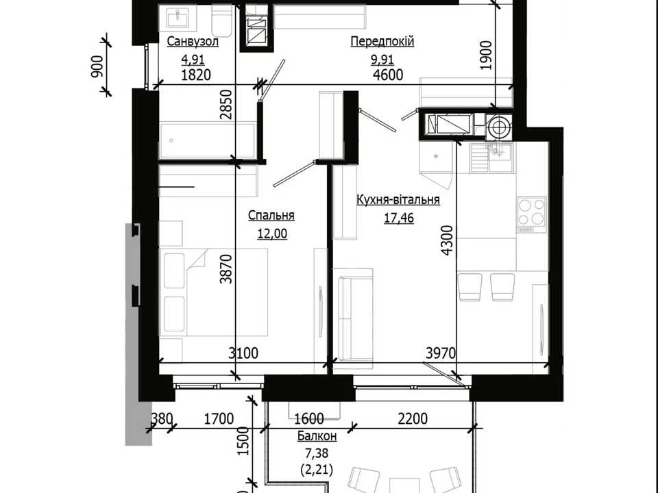 Apartment. Pilypa Orlyka Street, Lviv