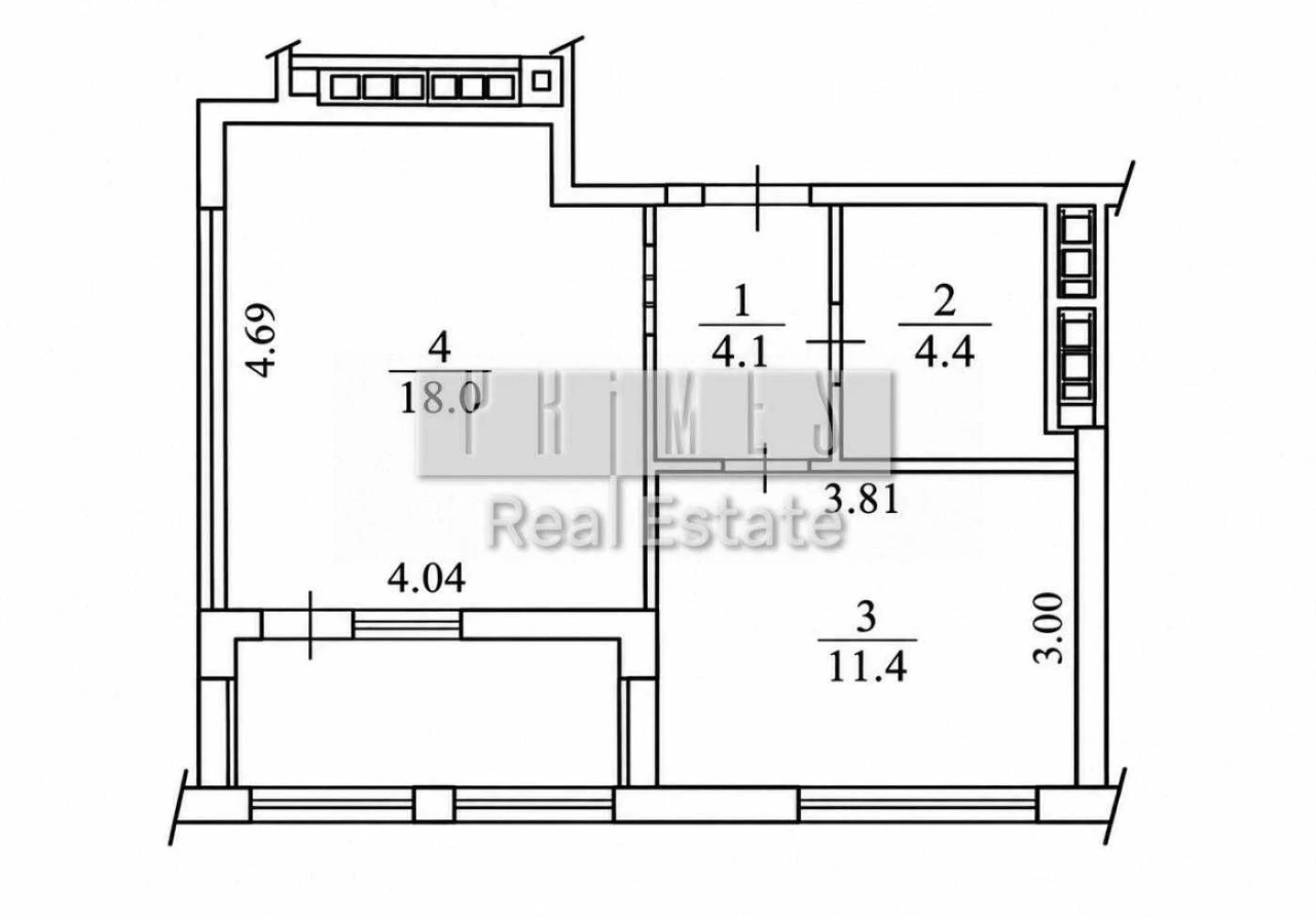 Продаж квартири 44м2 6 поверх Корпус 18/8 ЖК Файна таун Салю