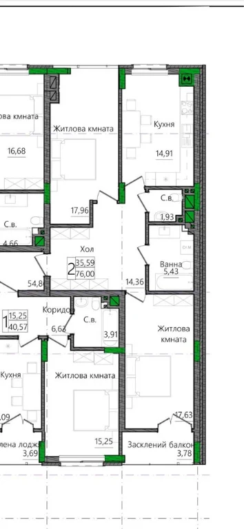 Продажа ЖК Сузіря, 2-й этаж, Рівненська-6