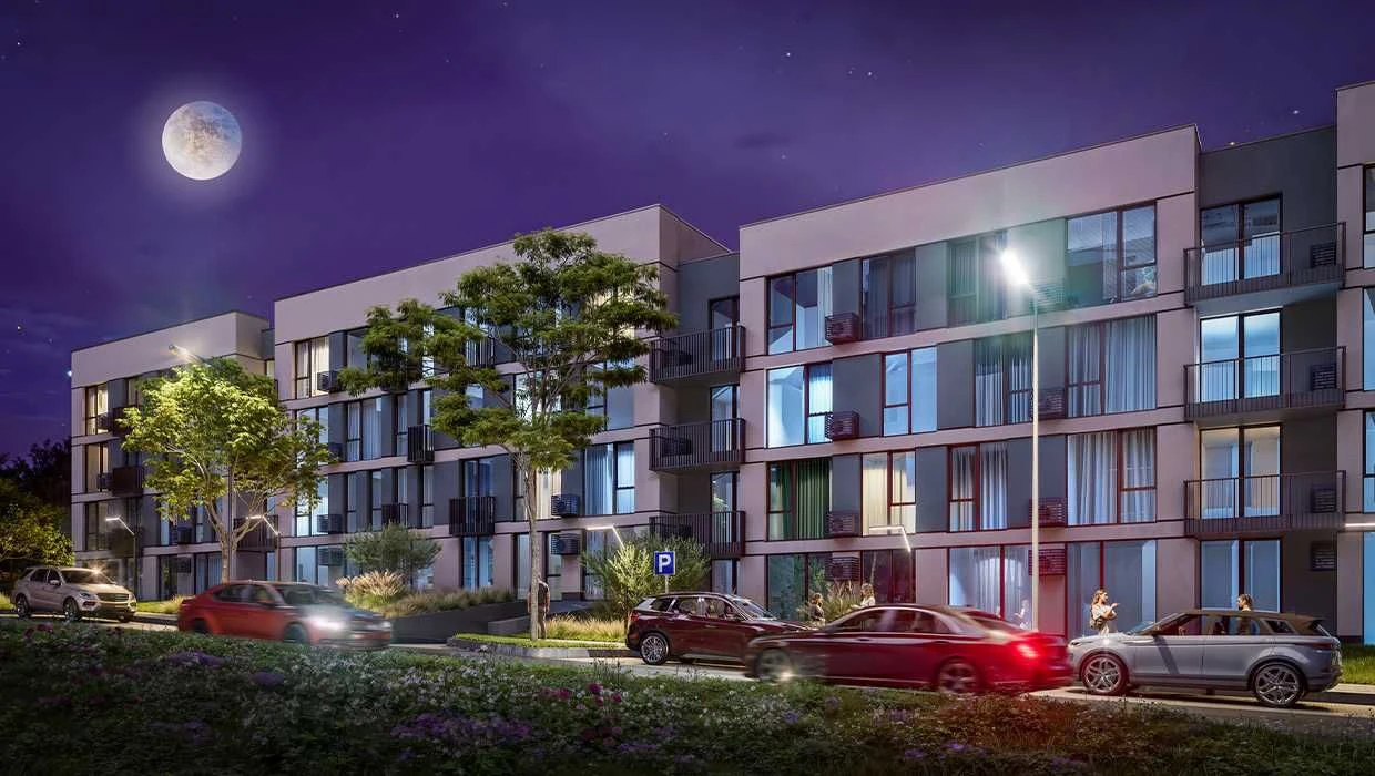 70 m². Two-room apartment in a complex with its own infrastructure and backup