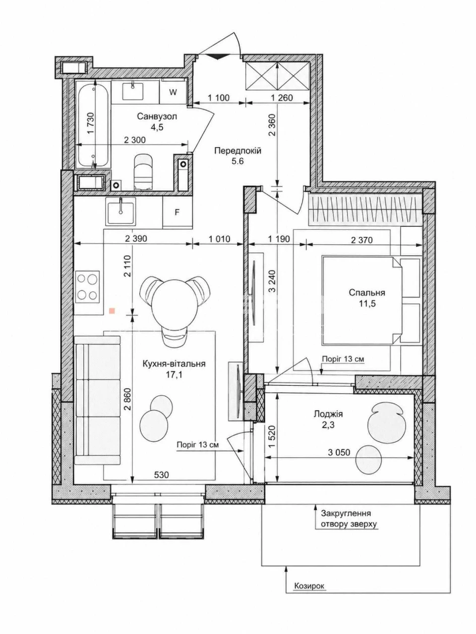 Apartment for Sale in ЖК Республика - 1-bedroom, 40.9 sq m