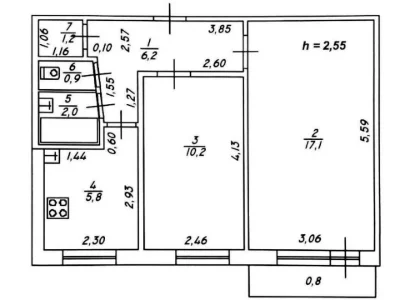 Apartment. Cherkasy, Hetman Sagaidachnogo Street