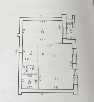 2-bedroom apartment with a terrace of 67 m2 in the "Clubne Mistsytko 12" residential complex