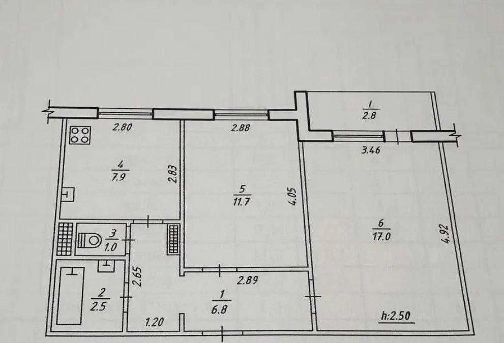 Sale of a 2-bedroom apartment on Лушпи Avenue (BC Berizka, 23 School)