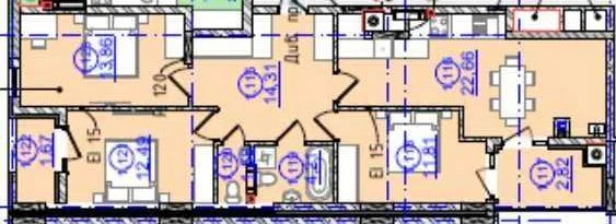 3-кімнатна квартира 85,4 м² в новобудові ЖК «Зоряний», Ужгоро