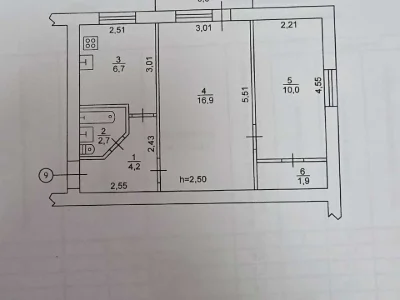 Apartment. Dnipro, Orlivskyi lane.