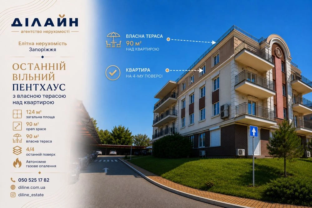 Останній пентхаус у ЖК «Корона Ренесансу» • 124 м² • тераса