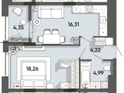 Apartment. Karl Miklosha Street, Lviv