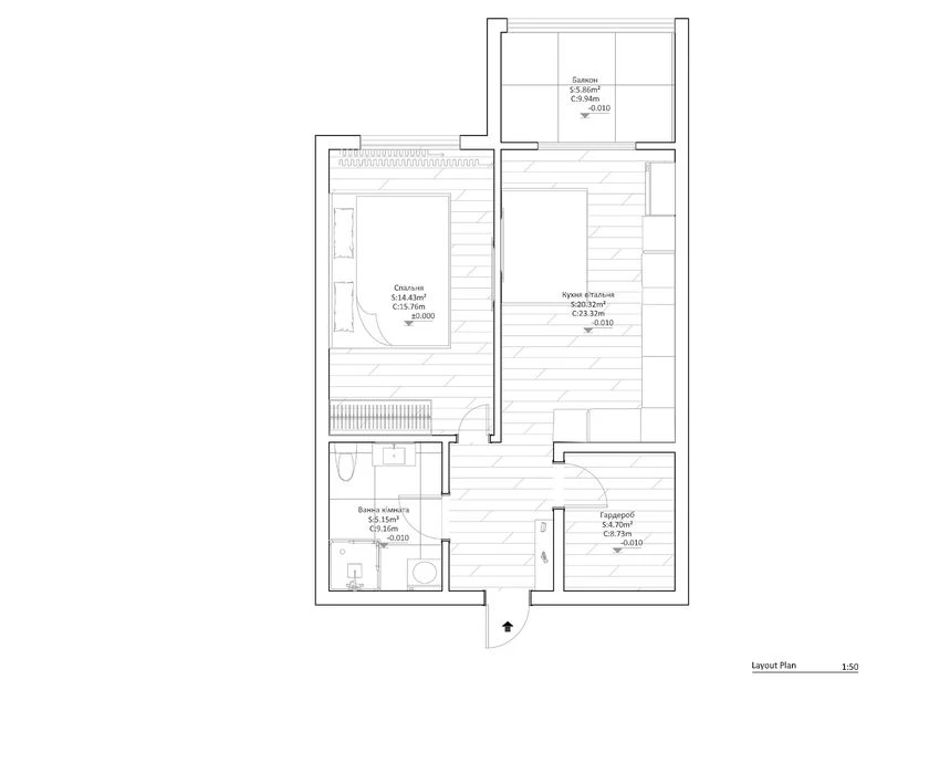 1-room apartment for sale in Riel City residential complex, Rudnenska st. - ZDAN