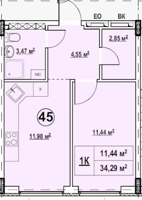 For Sale 1K Apartments Buy an apartment Darnytskyi district Odnok