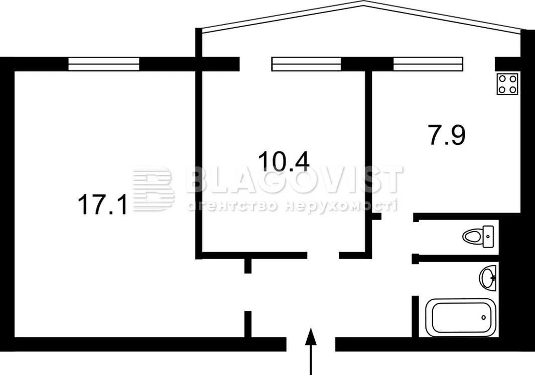 продаж Березняки, Серафимовича 5, 2 кім. 45кв.м, 44500у.е