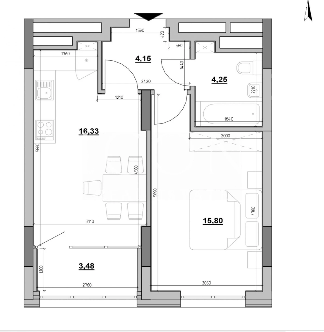 Продаж 1-кімнатної квартири у престижному ЖК Nordica Residen