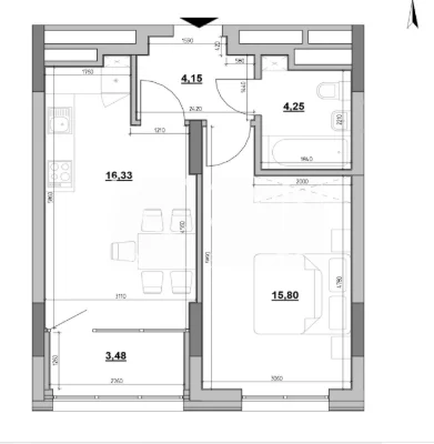 Продаж 1-кімнатної квартири у престижному ЖК Nordica Residen