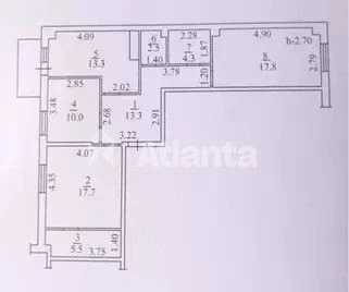 3-комнатная в ЖК «Дмитриевский» — ремонт, 3 спальни, Стикон