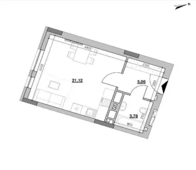 1-bedroom apartment 29.96 m² in the "Velika Britaniya" residential complex, Lviv (