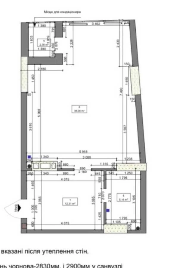 Продажа 1-комнатной квартиры 54 м², улица Миколы Кибальчича, М