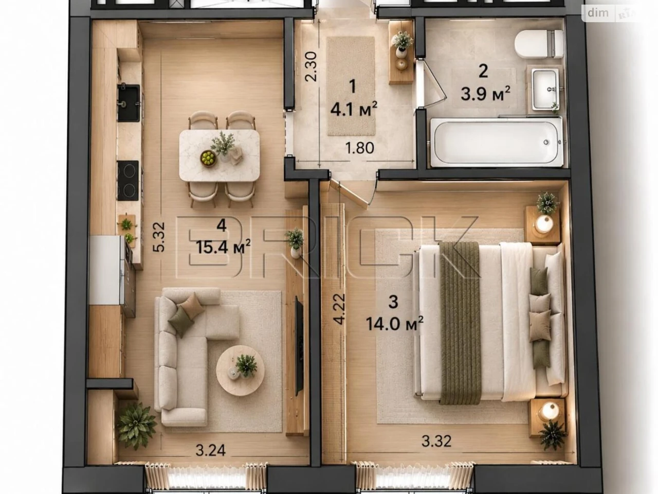 Sale of Apartment in Holosiiv