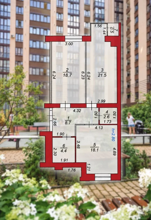 Sale of a 2-bedroom apartment in the "Atlant" residential complex, Lutsk