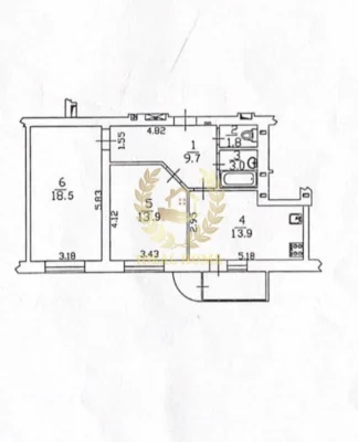 Продаж 2-кімнальної квартири (64 м²) на вулиці Бориспільській