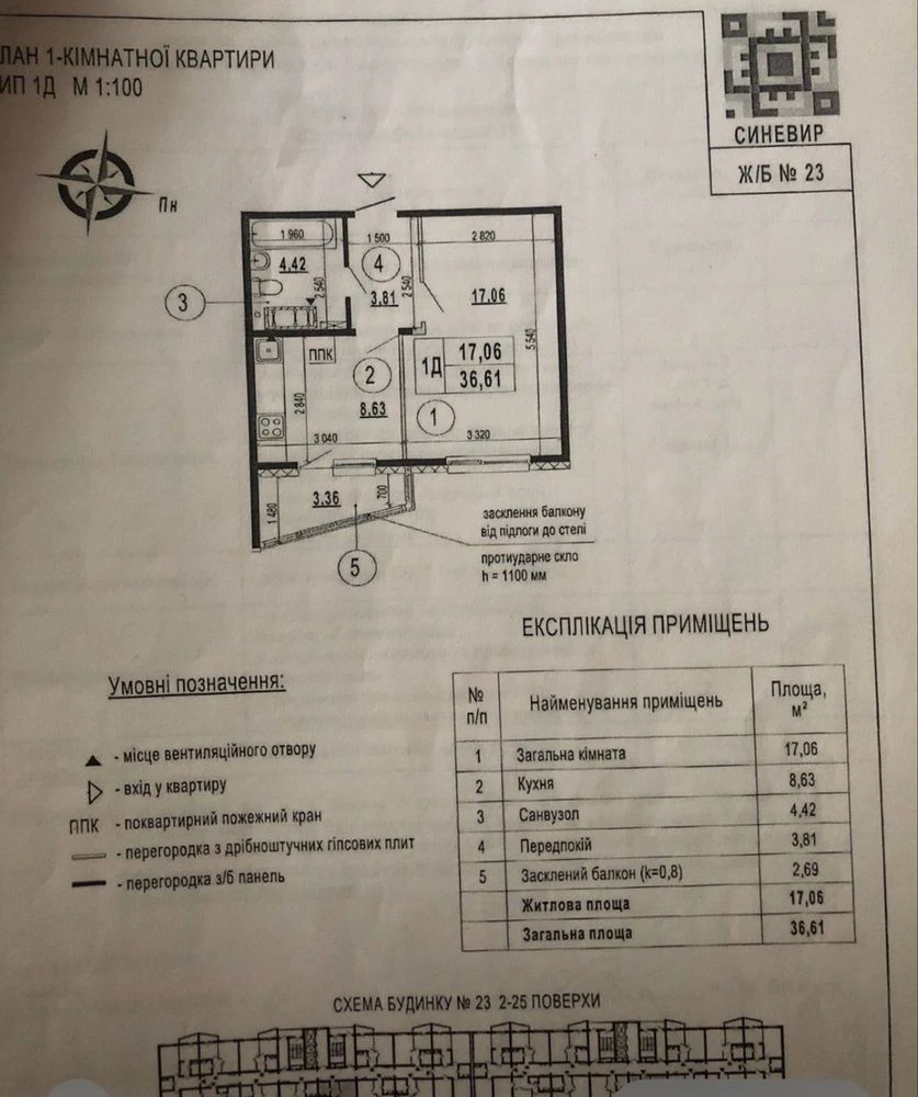 Sale of 1-bedroom apartment 37 sq m, Poczynki, Patriotyka Residence, Synevir