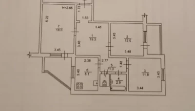 Sale of a 3-room apartment at Red Linden Street (Mayakovskiy)