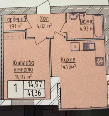 Sale of a 1-bedroom apartment in the FAMILY residential complex